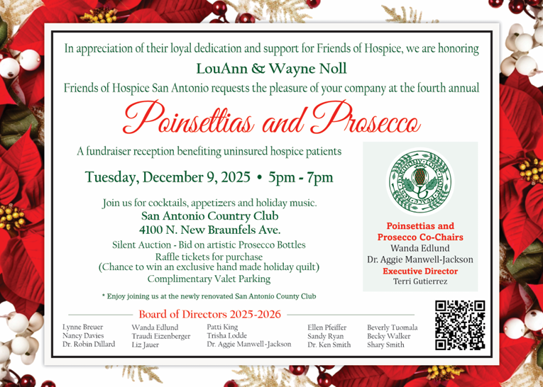 Poinsettias and Prosecco 2025 Invitation